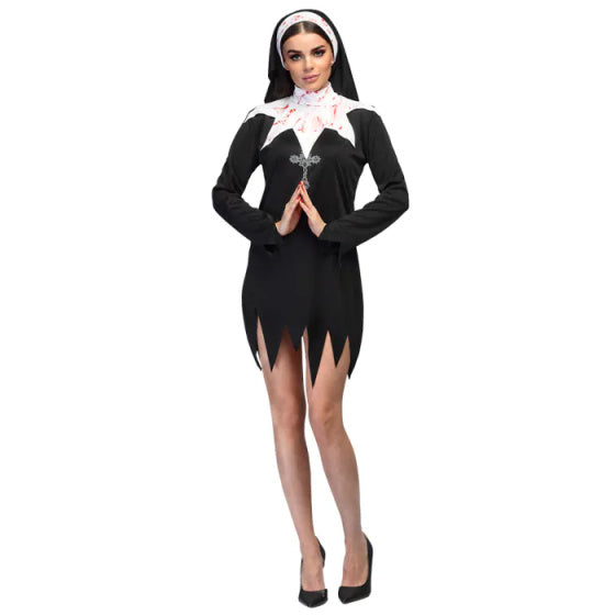 Boland Bloody non kostuum dames zwart wit maat 40 42 (M)
