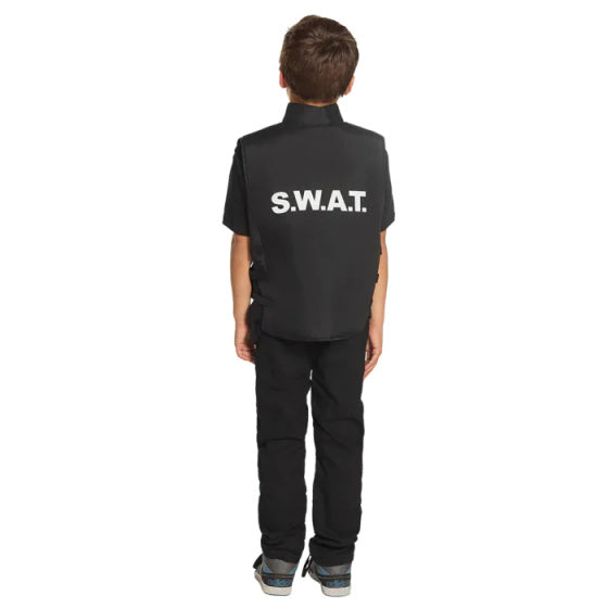 Boland Verkleidungsanzug SWAT kugelsichere Weste Junior Schwarz