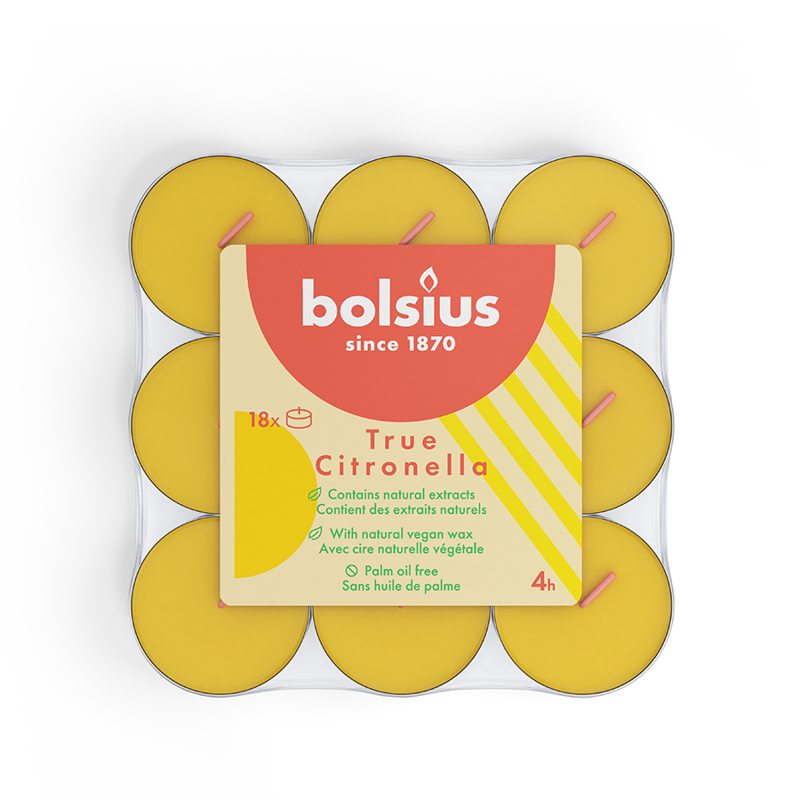 Bolsius geurtheelichten true citronella 18st 4-uurs