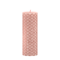 Bolsius rustikale Säulenkerze 19x6,8 cm, nebelrosa mit Aufdruck