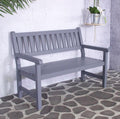 Sens tuinbank bordeaux grijs hout 125x92cm