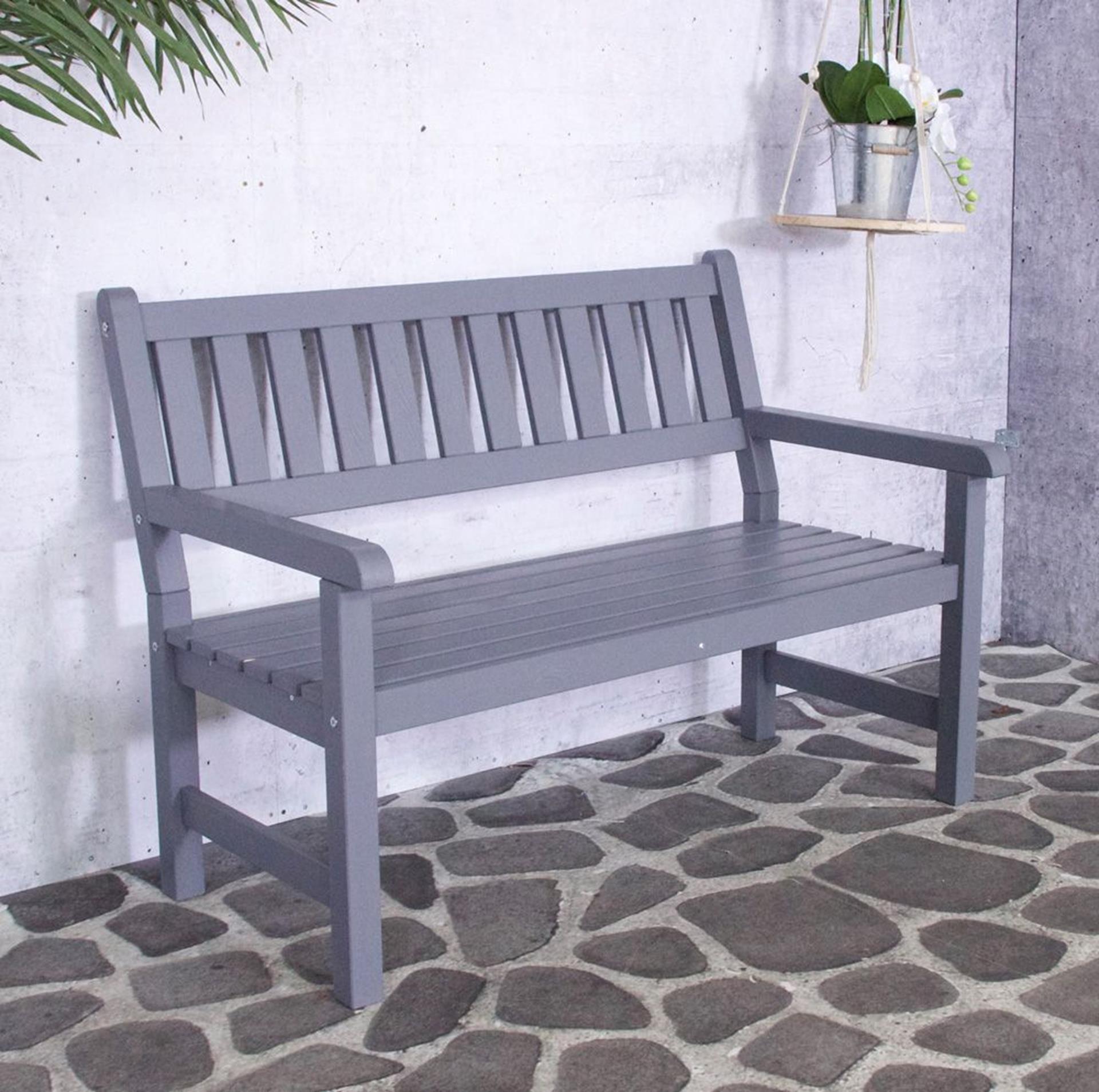 Sens tuinbank bordeaux grijs hout 125x92cm