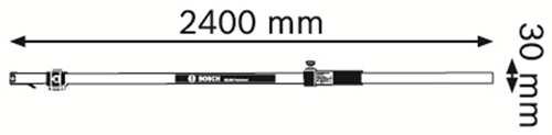 Bosch accessoires meetlat gr 240 professional | bouwlasermeetlat - 0601094100