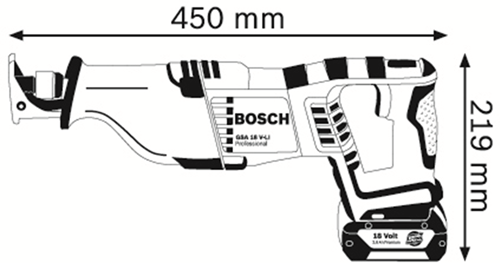 Bosch blauw gsa 18 v-li accu reciprozaag | zonder accu's en lader - 060164j000