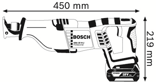 Bosch blauw gsa 18 v-li accu reciprozaag | 5.0ah li-ion | in l-boxx - 060164j00b