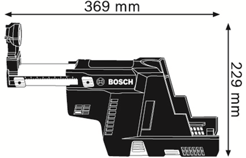 Bosch accessoires gde 18v-16 (solo) stofafzuiging voor gbh 18v-26 - 1600a0051m