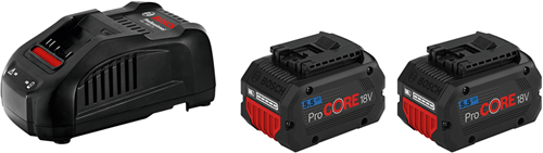 Bosch blauw 18v starterset met 2 accu's procore18v 5.5ah + lader gal 1880 cv - 1600a0214c