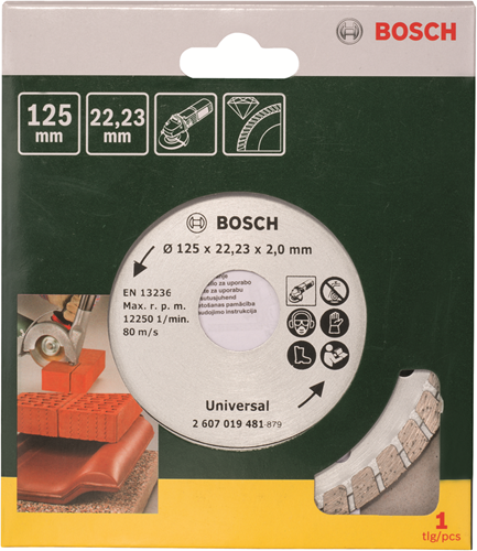 Bosch accessoires diamantdoorslijpschijf turbo, 125 mm ø - 2607019481