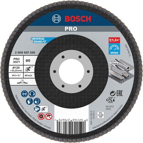 Bosch accessoires 1 lamellenschijf 125 x571, best for metal recht, 80 - 2608607328