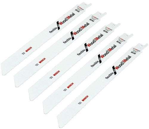 Bosch accessoires 100x reciprozaagblad flexible voor hout en metaal s1122hf - 2608656034