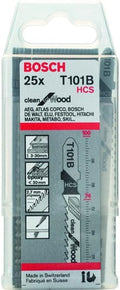 Bosch accessoires 25x clean voor hout decoupeerzaagblad t101b 2608633622 - 2608633622