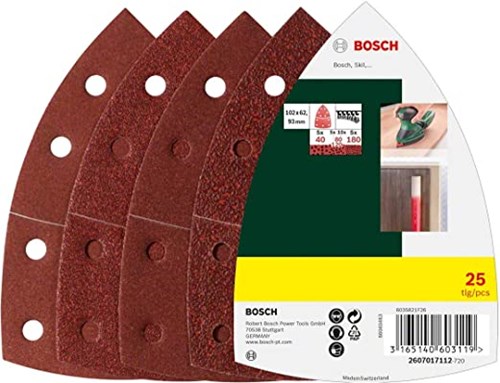 Bosch accessoires 2607017112 | 25-delige schuurbladenset | voor multischuurmachine | klithechting - 2607017112