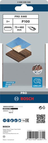 Bosch accessoires 3 banden 75x480 x440, best for wood+paint , k100 - 2608606045
