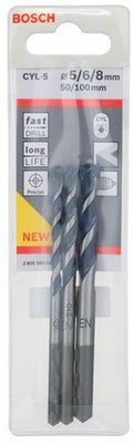 Bosch accessoires 3-delige betonborenset cyl-5 5; 6; 8 mm 3st - 2608588164