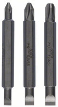 Bosch accessoires 3-delige dubbelbitset s 0,6x4,5, s 0,8x5,5, s 1,2x6,5; ph1, ph2, ph3; 60 mm 3st - 2607001746