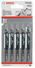 Bosch accessoires 5x basic voor hout decoupeerzaagblad t111c - 2608630033