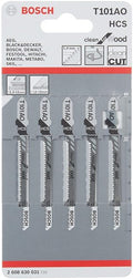 Bosch accessoires 5x clean voor hout decoupeerzaagblad t101ao - 2608630031