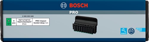 Bosch accessoires bosch professional pro impact krachtdoppenset lang 1 2 9-delig - 2608003040