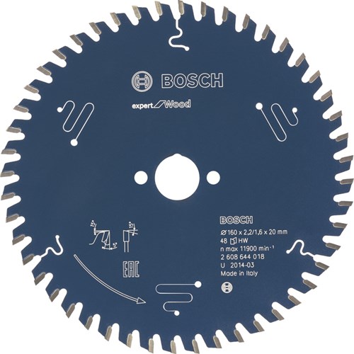 Bosch accessoires cirkelzaagblad expert for wood 160x20x2.2 1.6x48t - 2608644018