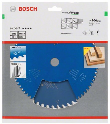 Bosch accessoires cirkelzaagblad expert for wood 200x30x2.8 1.8x48 t - 2608644053