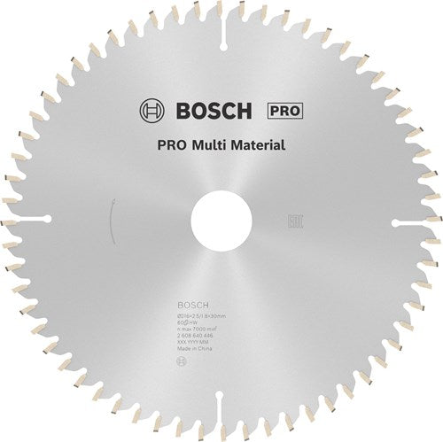 Bosch accessoires cirkelzaagblad multi material 216 x 30 x 2,5 mm, 60 1st - 2608640446
