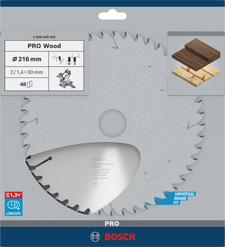 Bosch accessoires cirkelzaagblad optiline wood 216 x 30 x 2,0 mm, 48 1st - 2608640432