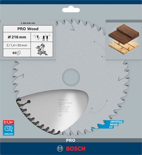 Bosch accessoires cirkelzaagblad optiline wood 216 x 30 x 2,0 mm, 60 1st - 2608640433