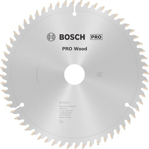 Bosch accessoires cirkelzaagblad optiline wood 216 x 30 x 2,0 mm, 60 1st - 2608640433
