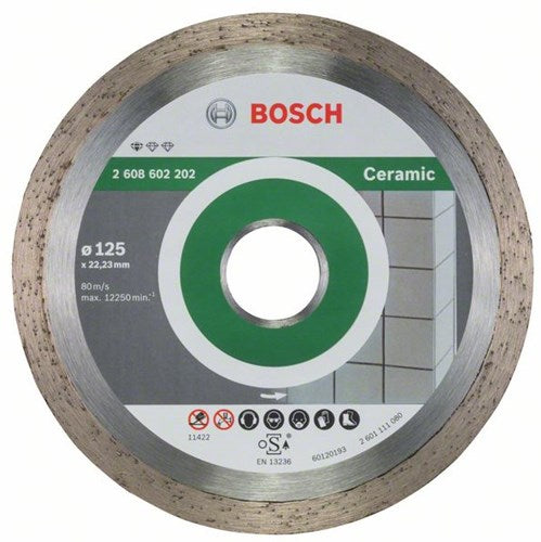 Bosch accessoires diamantdoorslijpschijf standard for ceramic 125 x 22,23 x 1,6 x 7 mm 1st - 2608602202