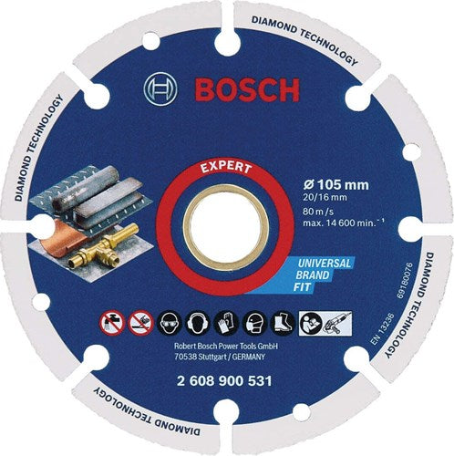 Bosch accessoires diamantmetaalschijf | 105 x 20 16 mm - 2608900531