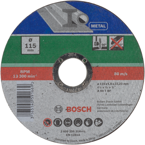 Bosch accessoires doorslijpschijf metaal | 115 x1,6 | recht - 2609256314