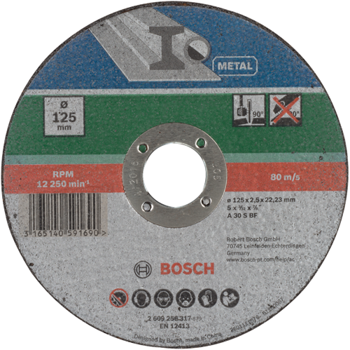 Bosch accessoires doorslijpschijf metaal | 125 x2,5 | recht - 2609256317