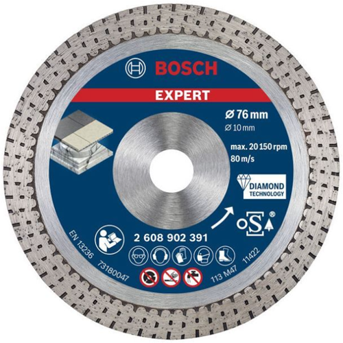 Bosch accessoires expert hardceramic 76 mm diamantdoorslijpschijf 76 x 1,5 x 10 mm - 1 stuk(s) - 2608902391