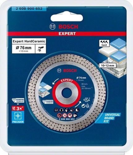 Bosch accessoires bosch expert hardceramic 76 mm diamantdoorslijpschijven 76 x 10 x...