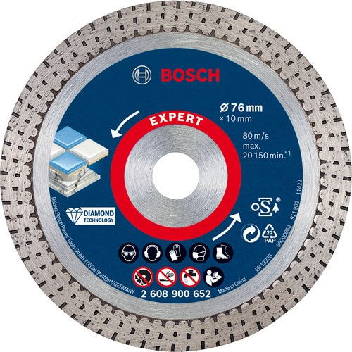 Bosch accessoires bosch expert hardceramic 76 mm diamantdoorslijpschijven 76 x 10 x...