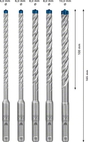 Bosch accessoires expert sds plus-7x hamerboor 6 6 8 8 10 mm 5-delig - 2608900198