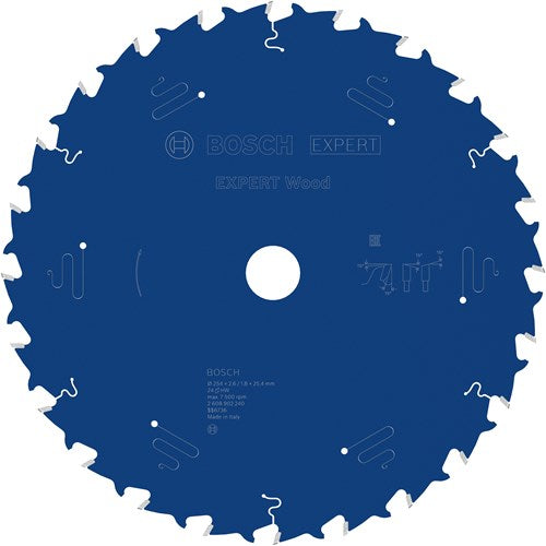 Bosch accessoires expert wood cirkelzaagblad | 254 x 2,6 1,8 x 25,4 mm | t24 - 2608902240