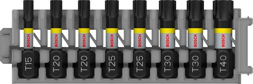 Bosch accessoires impact 8 delige bitset - tx15 t m tx40 - impact control - 2608522322