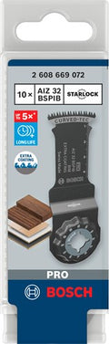 Bosch accessoires pro aiz 32 bspib invalzaagblad | 32 x 50 mm | 10 stuks - 2608669072