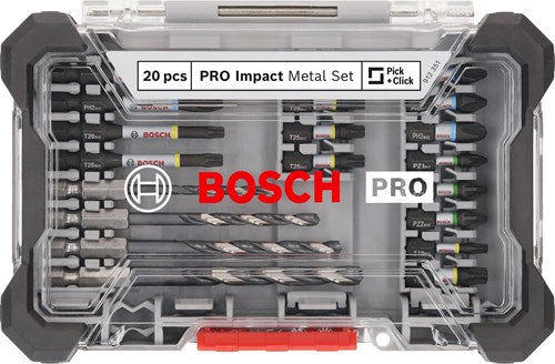 Bosch accessoires pro impact metal set | 20-dlg. - 2608521u84