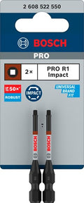 Bosch accessoires pro robertson slagschroefbit | r1 | 55 mm | 2-delig - 2608522550