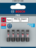 Bosch accessoires pro sl impact bits | sl4.5 | sl5.5 (x2) | sl5.5 | sl6.5 | 25 mm | 5 stuks - 2608521u60