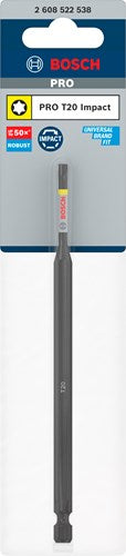 Bosch accessoires pro torx slagschroefbit | t20 | 150 mm - 2608522538