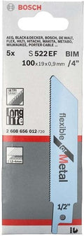 Bosch accessoires reciprozaagblad s 522 ef flexible for metal 5st - 2608656012