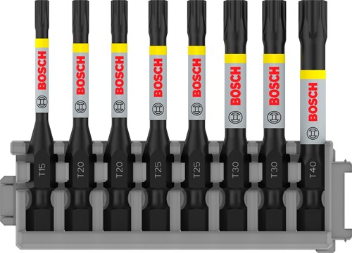 Bosch accessoires schroefbit impact control t15 t20 t25 t30 t40 50 mm 8x - 2608522329