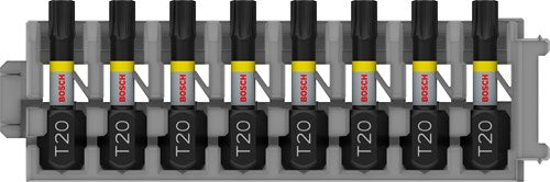 Bosch accessoires schroefbit impact control t20, 25 mm 8x - 2608522380