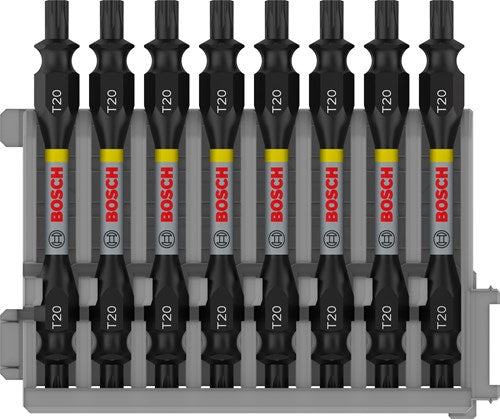 Bosch accessoires schroefbit tweezijdig impact control t20, 65 mm 8x - 2608522339
