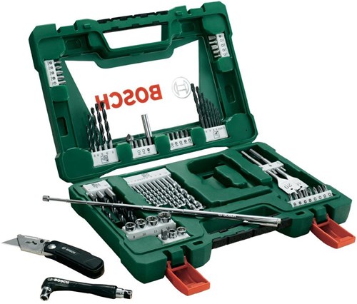 Bosch accessoires v-line boren en bits met klapmes, magneetstaaf en haakse schroevendraaier 68-delig - 2607017191