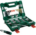 Bosch accessoires v-line tin-boren en bitset met ratelschroevendraaier en magnetisch uitschuifbare pen 91-delige - 2607017195