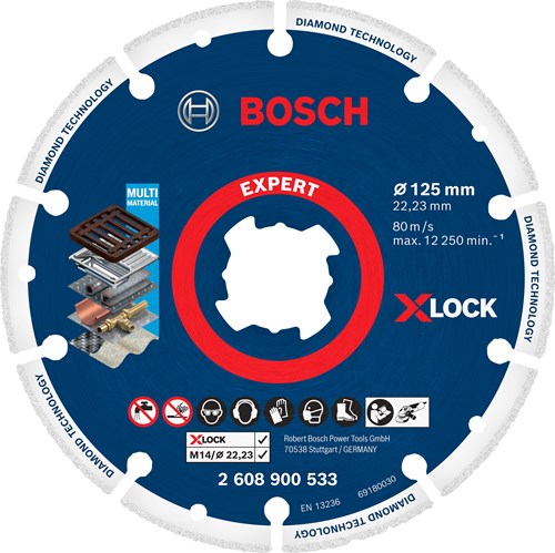 Bosch accessoires bosch diamantschijf x-lock expert voor metaal 125x22,23mm - 2608900533